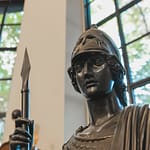 Athena statue head and shoulders
