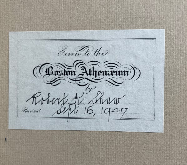 Handwritten book plate