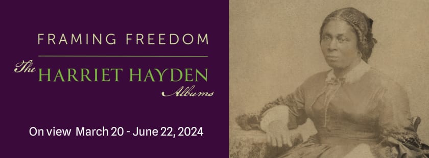 Hayden exhibition photo and wordmark